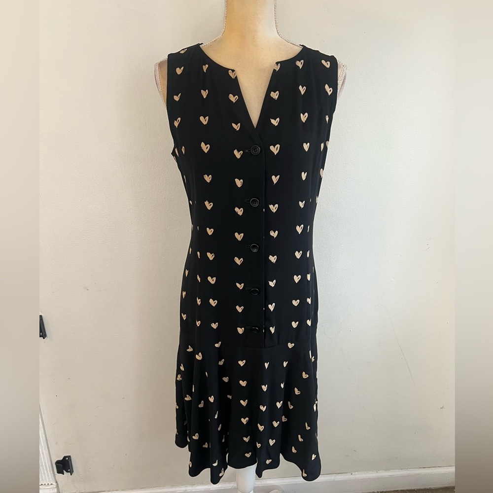 vintage Emanuel Ungaro solo dona paris whimsical heart print design size 8